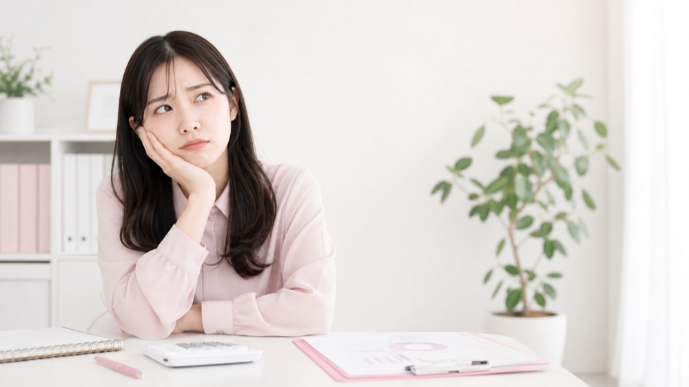 独立の初期費用に悩む女性